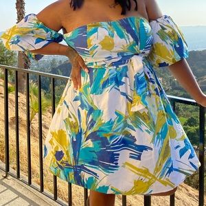 Bell Sleeve Floral Dress